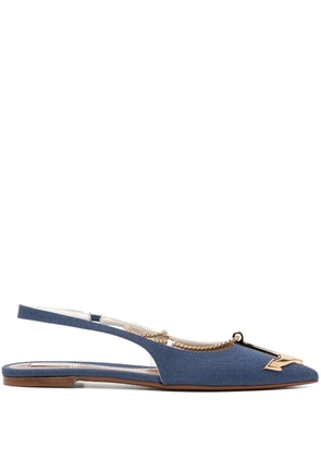 ZIMMERMANN Overboard slingback flat sandals - Blue