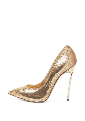 Casadei Blade sequin-embellished heeled pumps - Gold