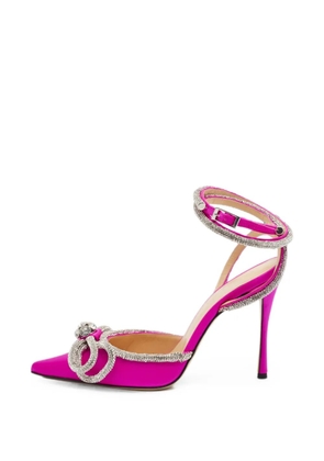 MACH & MACH Double Bow ankle wrap pumps - Pink