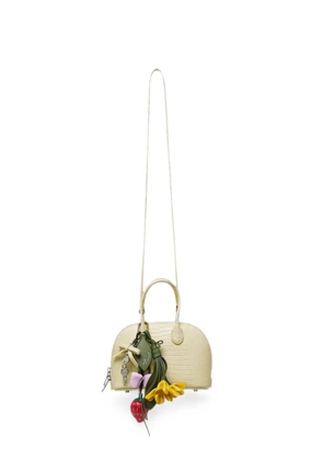 Self-Portrait lizard-effect charm-detail mini bag - Yellow