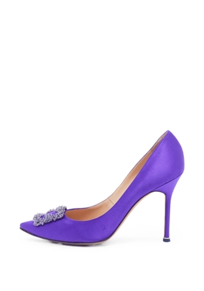 Manolo Blahnik Hangisi buckle pumps - Purple