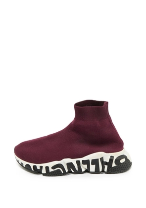 Balenciaga Pre-Owned Speed Trainer graffiti-print sneakers - Red