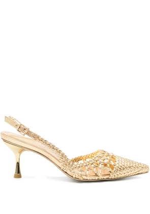 Simkhai 65mm Dylan slingback pumps - Gold