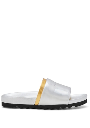 Stella McCartney x Sorayama faux-leather slides - Silver