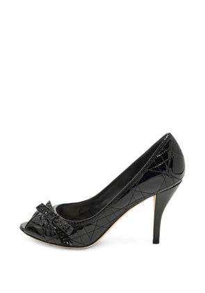 Christian Dior Pre-Owned Miss Dior Cannage open-toe heeled pumps - Black
