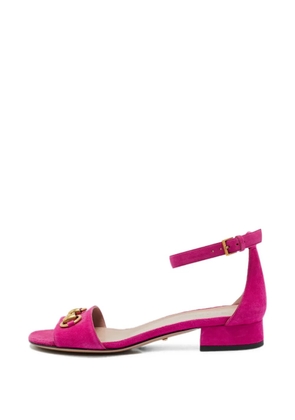 Gucci Pre-Owned GG Marmont leather heeled sandals - Pink