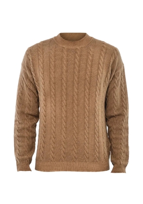 Woolrich Aran-knit virgin-wool sweater - Brown