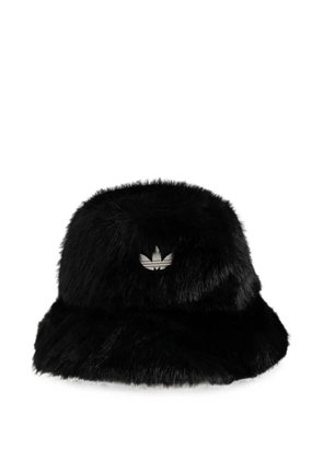 adidas Trefoil faux-fur bucket hat - Black