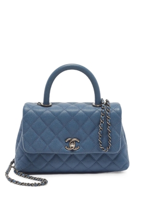 CHANEL Pre-Owned 2016-2017 Coco quilted satchel bag - Blue