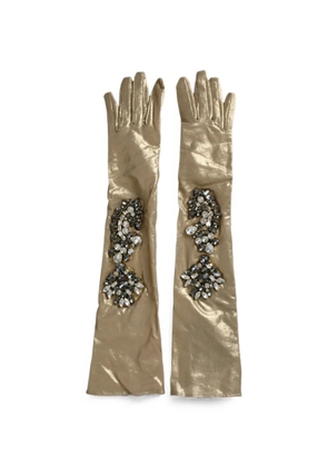 Dolce & Gabbana crystal-embellished gloves - Gold