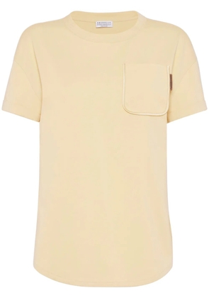 Brunello Cucinelli crew-neck cotton T-shirt - Yellow