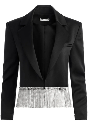 alice + olivia Shan fringed-edge jacket - Black