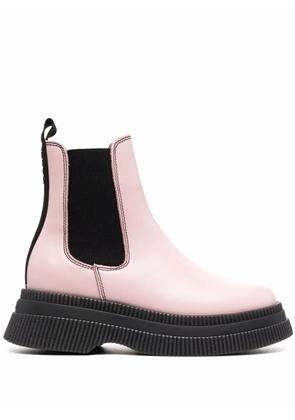 GANNI elasticated side-panel boots - Pink