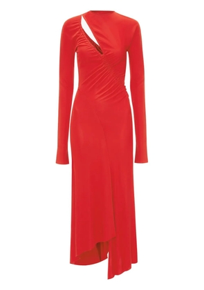 Victoria Beckham asymmetric cut-out midi dress - Red