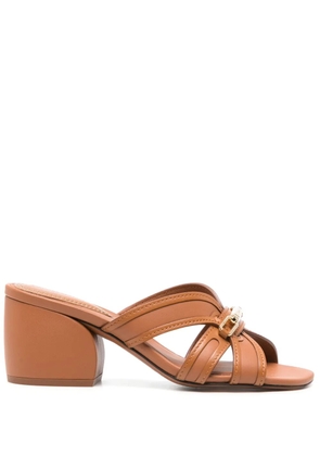 ZIMMERMANN Prisma 65mm leather sandals - Brown