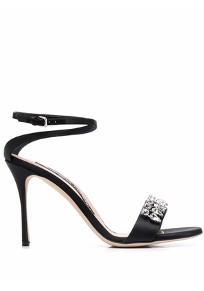 Sergio Rossi Godiva 90mm crystal-embellished sandals - Black