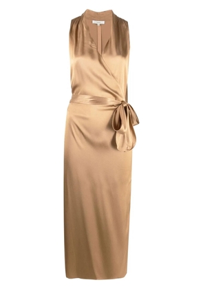 Vince ruched midi dress - Neutrals