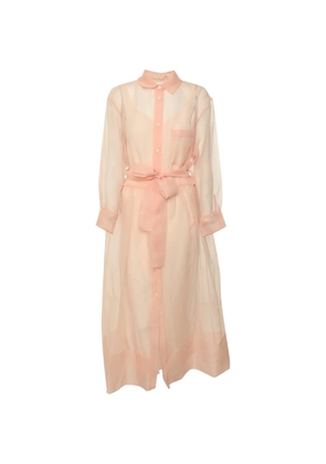 Maje Roane belted midi dress - Pink