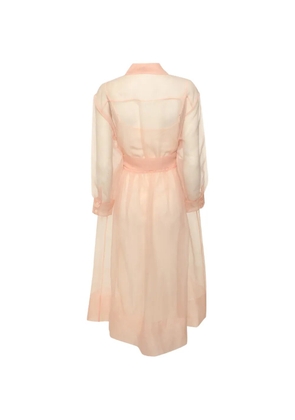 Maje Roane belted midi dress - Pink