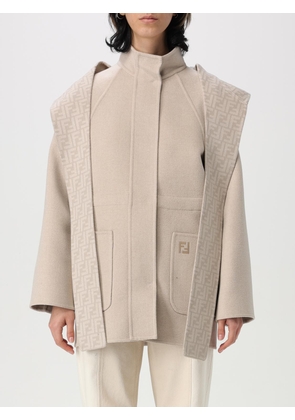 FENDI Coat Woman color Beige