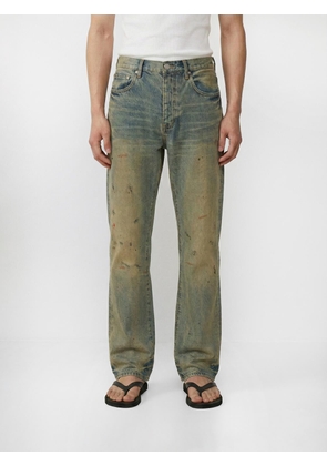 PURPLE Dirty Oil Repair Denim Jeans