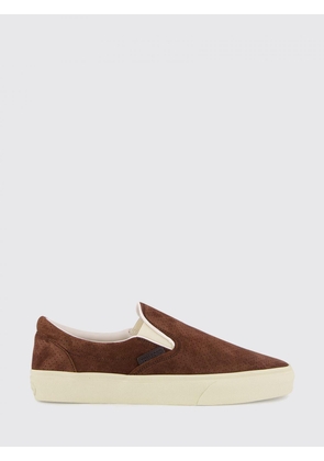 TOM FORD Perforated Suede Calfskin Slip-On Sneakers
