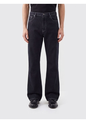 Off-White The Half Arrow Mid-Rise Straight Fit Jeans in Grey Denim