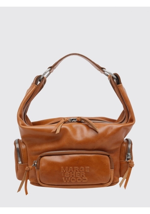 Margesherwood Smooth Calfskin Leather Hobo Bag with Double Zip Closure