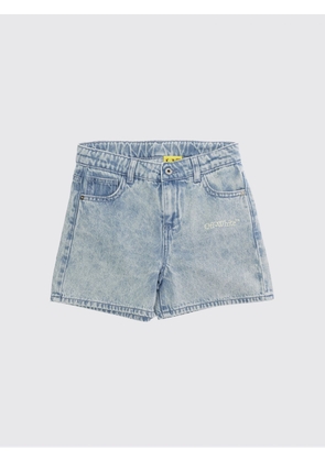 Off-White Kids Boy's Five-Pocket Style Cotton Denim Shorts
