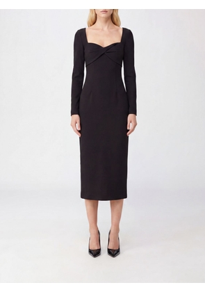 Roland Mouret Crêpe Midi Sheath Dress with Square Neckline