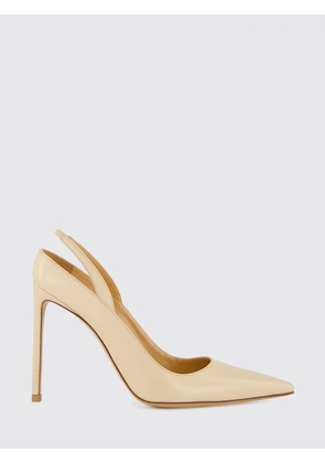 FRANCESCO RUSSO Leather Slingback Pumps with High Stiletto Heel
