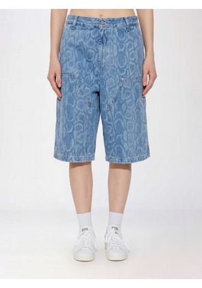 CARHARTT WIP Python Print Denim Bermuda Shorts Snake Nixon Double Knee