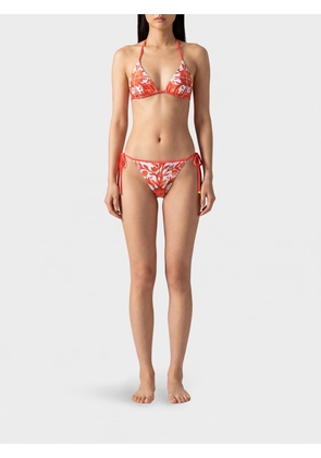 DOLCE & GABBANA Maioliche Print Triangle Bikini in Polyamide