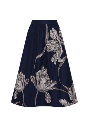 Andres Otalora Lo Verdadero Printed Stretch-Cotton Midi Skirt - Moda Operandi