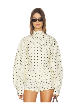Belle Anna Globo Jacket in Cream. Size M. Also in S, XS, L, XL.