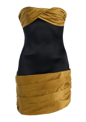 Burc Akyol Taffeta-Trimmed Satin-Cady Mini Dress - Moda Operandi