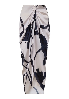 Andres Otalora Cairo Printed Pareo Midi Skirt - Moda Operandi