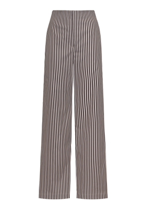 Andres Otalora Zuri Striped Stretch-Cotton Wide-Leg Pants - Moda Operandi