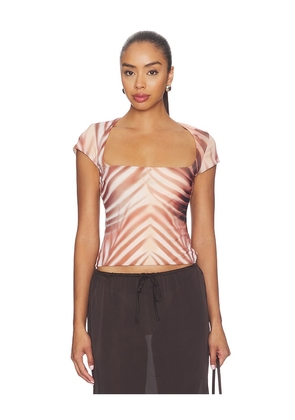 AFRM Winona Top in Brown. Size S. Also in M, L.