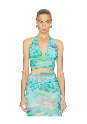 AFRM Gabriella Top in Teal. Size S. Also in M.