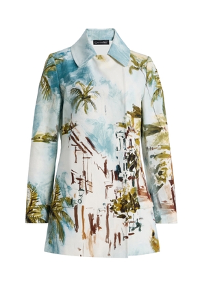 Oscar de la Renta Printed Cotton Jacket - Moda Operandi