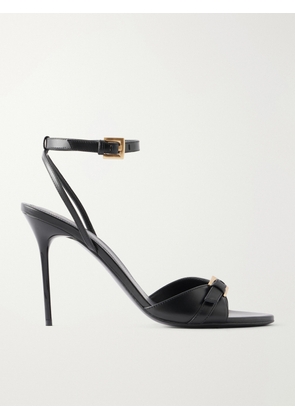 Balmain - Anthem 95 Buckle-detailed Leather Sandals - Black - IT36,IT37,IT37.5,IT38,IT38.5,IT39,IT39.5,IT40,IT41,IT42