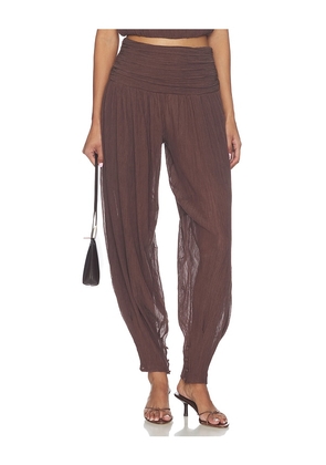 Camila Coelho Mirelle Pant in Chocolate. Size S. Also in XS, XXS, M, XL.