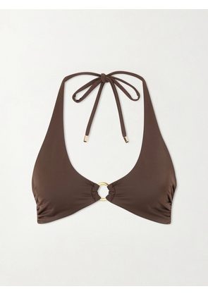 Away That Day - Sorrento Embellished Bikini Top - Brown - x small,small,medium,large