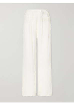 Away That Day - St Barts Gathered Crepon Wide-leg Pants - Neutrals - XS/S,S/M,M/L