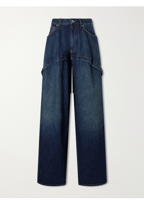 LOEWE - Layered Mid-rise Wide-leg Jeans - Blue - FR 32,FR 34,FR 36,FR 38,FR 40,FR 42,FR 44