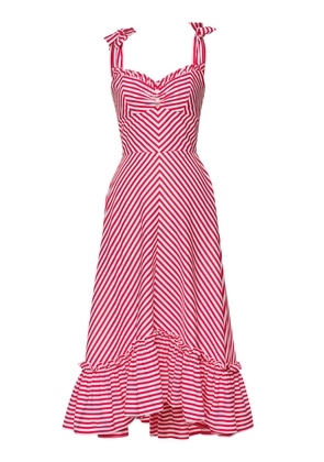 Lena Hoschek Portofino Striped Cotton Midi Dress - Moda Operandi