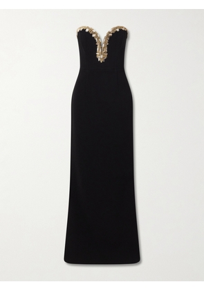 Rebecca Vallance - Alexandrite Embellished Cady Gown - Black - UK 4,UK 6,UK 8,UK 10,UK 12,UK 14