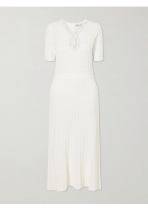 Rebecca Vallance - Embellished Crochet-knit Midi Dress - Neutrals - small,medium,large