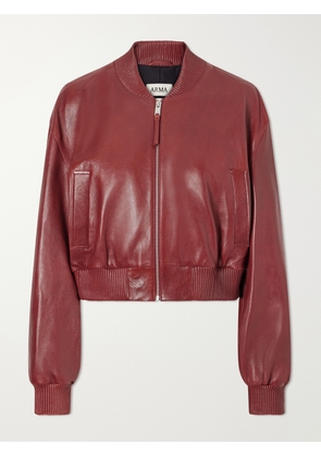 ARMA - Hannan Leather Bomber Jacket - Red - EU 32,EU 34,EU 36,EU 38,EU 40,EU 42